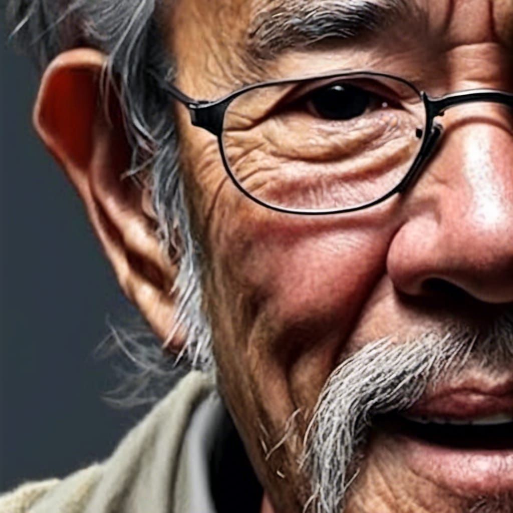 Detailed Portrait of a Wise Old Man