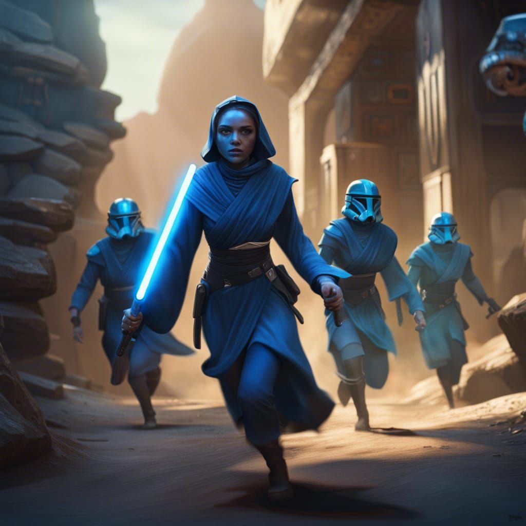 Jedi Girl's Escape: A Matte Painting Chase