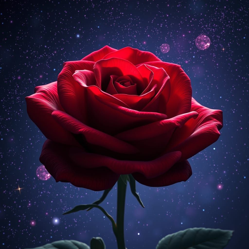Magical red rose