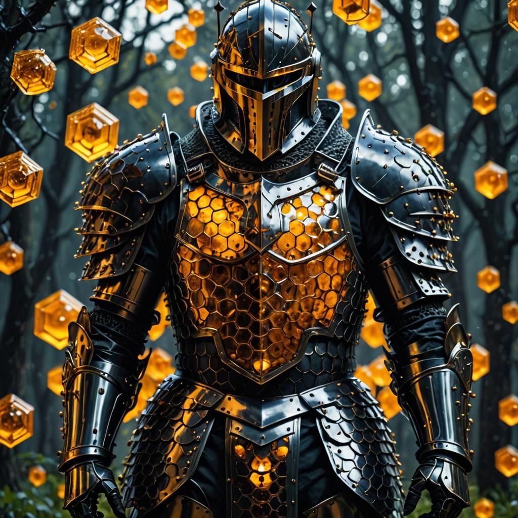 Ominous Knight in Honeycomb Armor