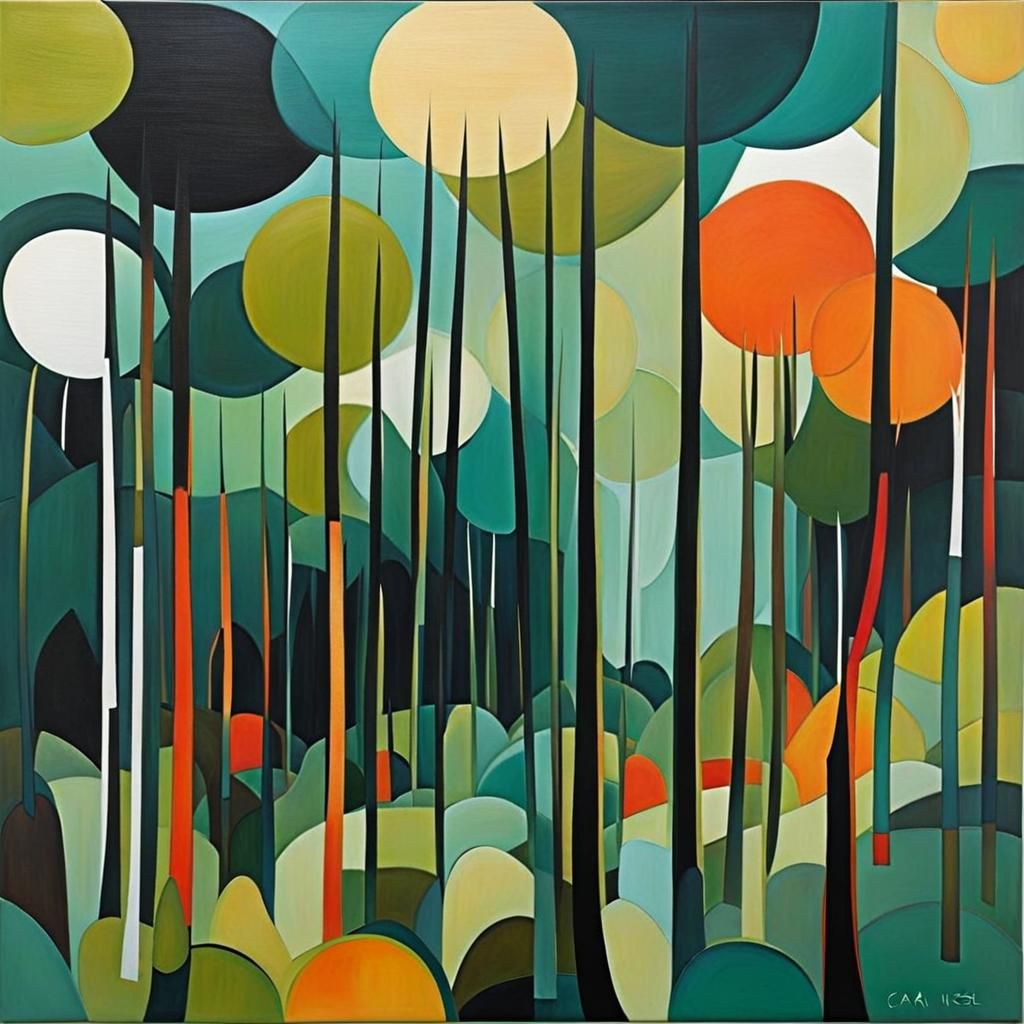 Eldritch Forest in Abstract Modern Style