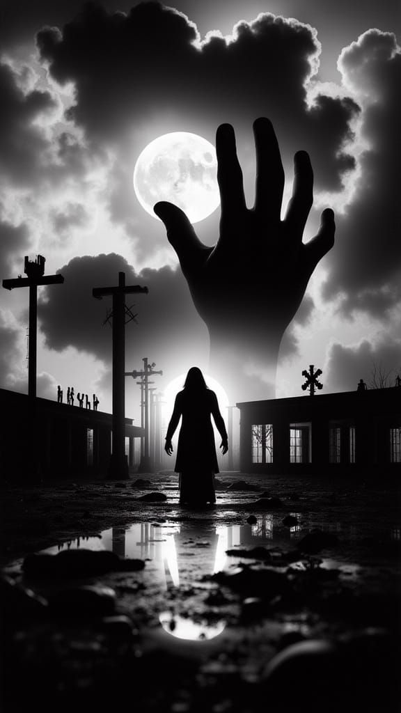 <lora:X-ray  Skeletons 2:1.0> High Contrast Horror Print