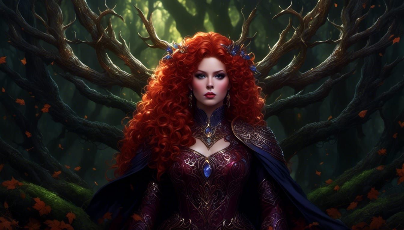 Red-headed Hedge Witch Portrait: Forest Ruler