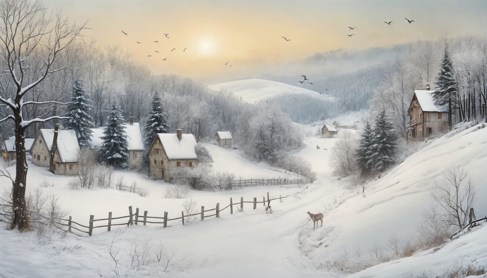 white Winter  landscape