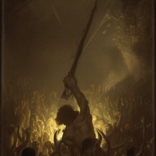 Horrific Bacchanal in the Style of Doré