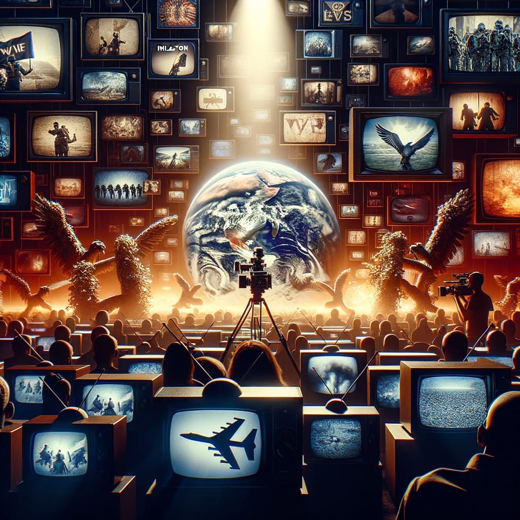 Dramatic TVs Displaying Global Concerns on Film