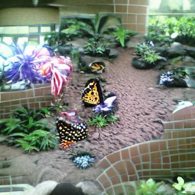 Colorful Butterfly Garden in Full Bloom