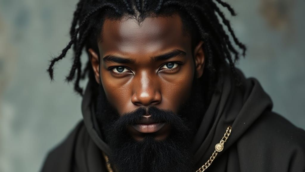 Handsome Warrior God Portrait in Vogue Style