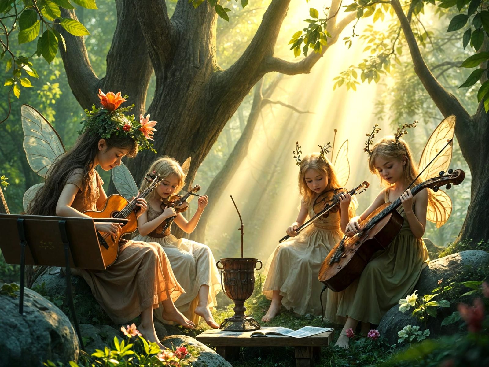 Enchanted Forest Orchestra in Whimsical Wonder
