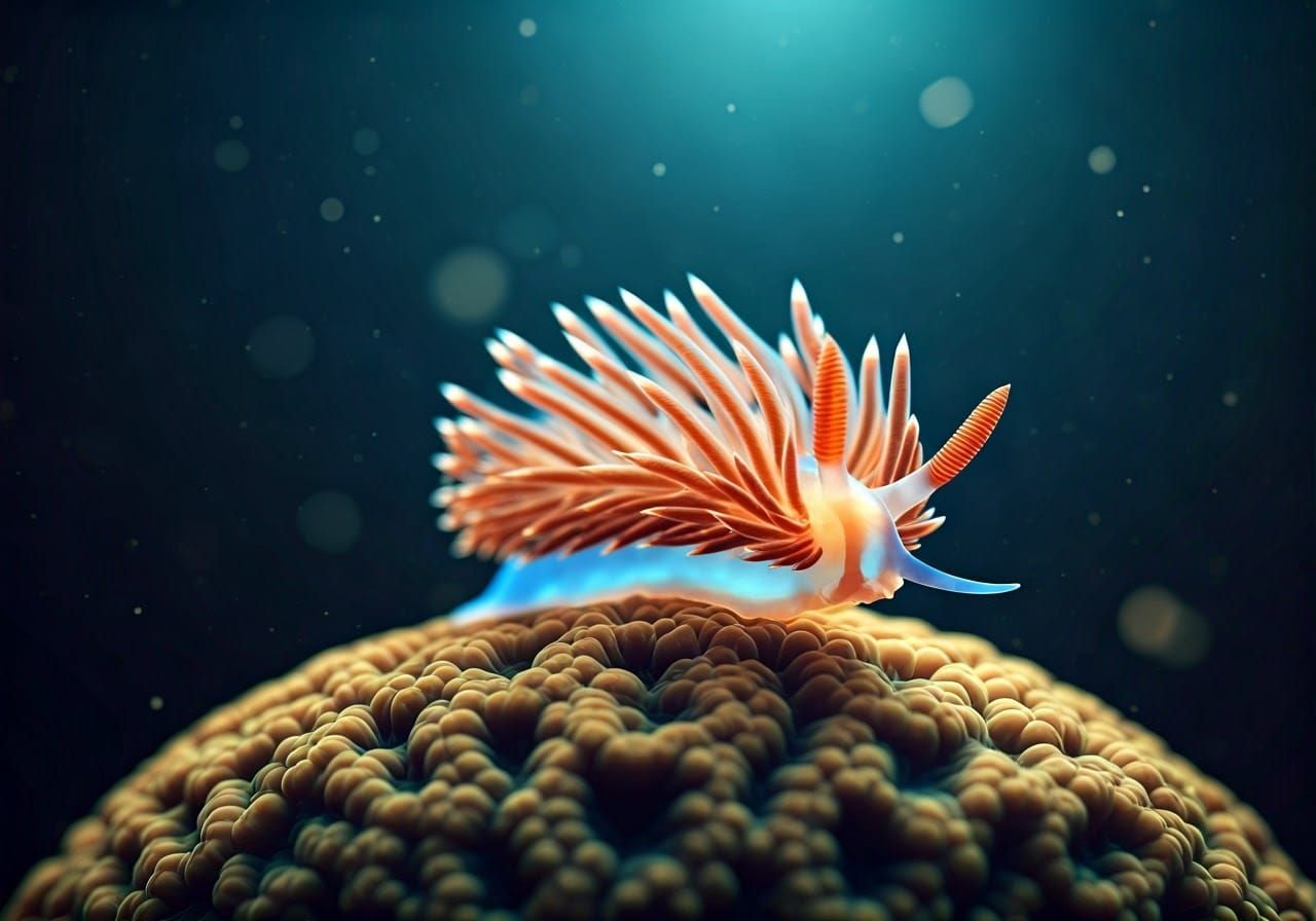 A nudibranch in the ocean