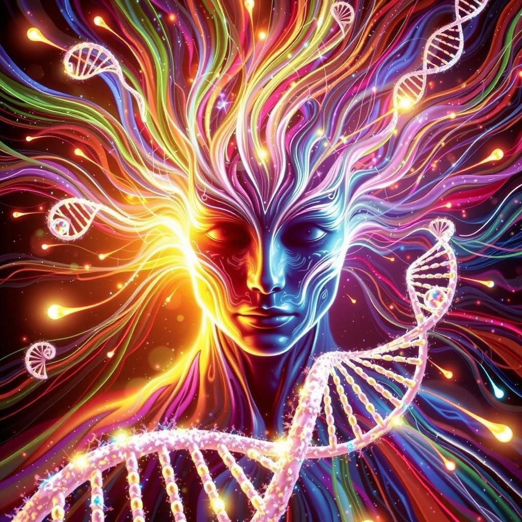 Cosmic Face of Creation in Vibrant Light and Energy