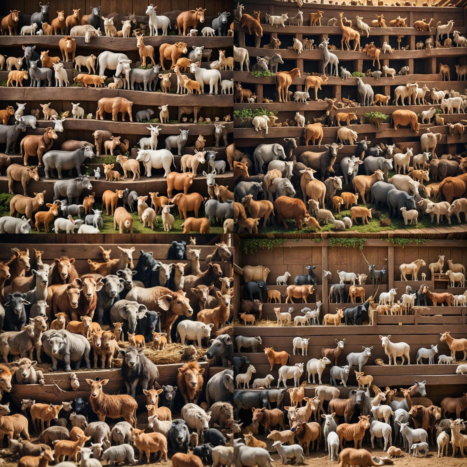 Noah's Ark Overflowing with Baby Animals