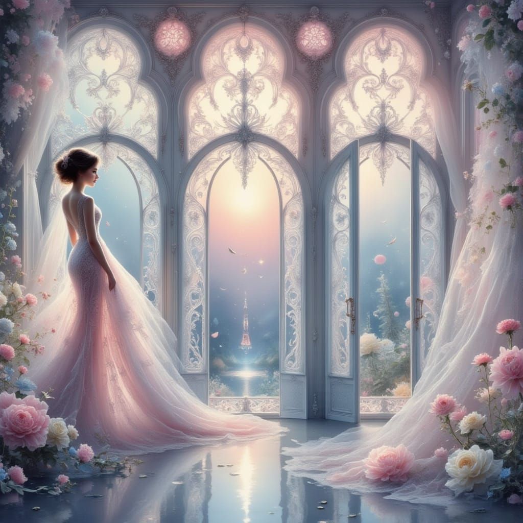 Atlantis Undersea City in Sunstone and Glass