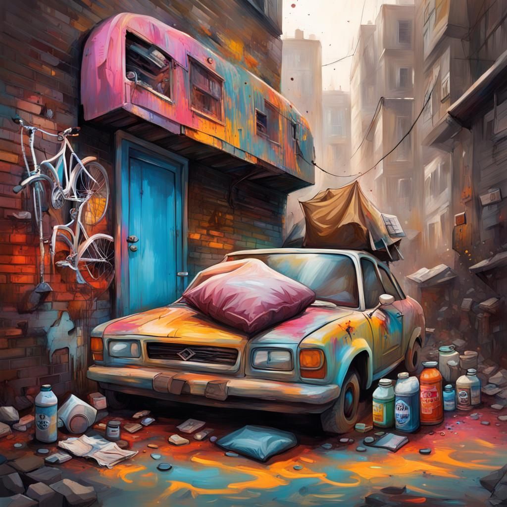 Colorful Graffiti Art with Splash Effects