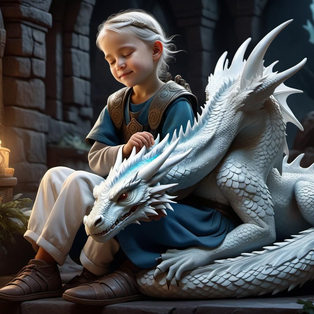 Child and Dragon: A Fantasy Portrait