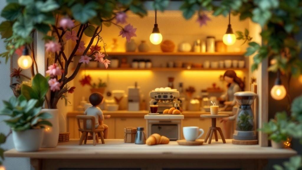 Cozy Miniature Café Scene
