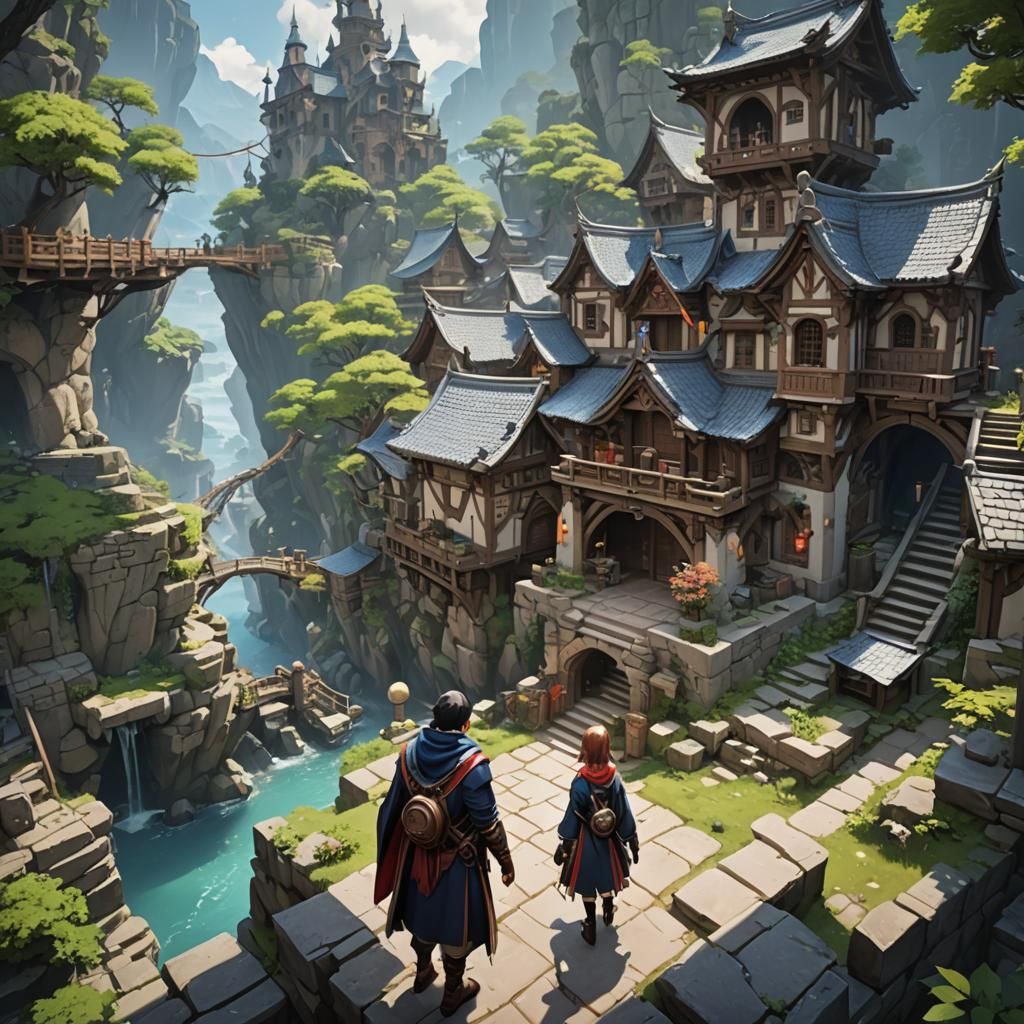 Anime Hero's Quest in Detailed 3D Art