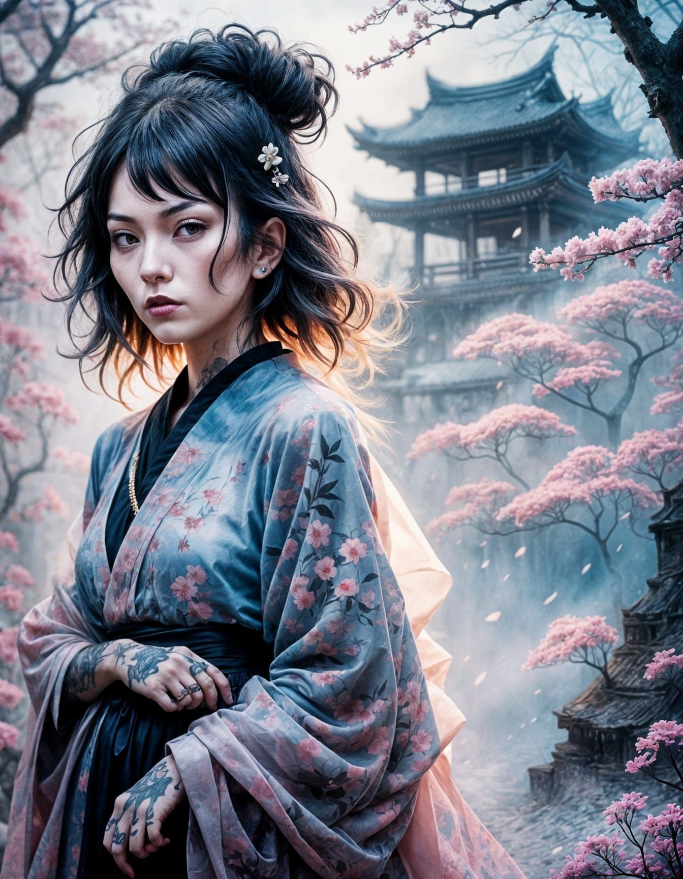 Tattooed Japanese Witch Art