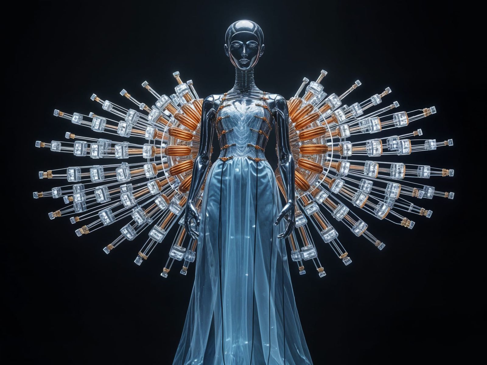 Animatronic Inductor Coil Pin Grid Array Piezoelectric Cryst...