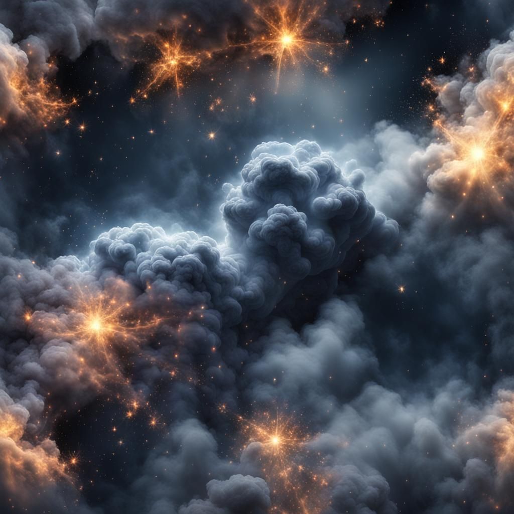 Stars Emerge From Smoke Cloud in 8K