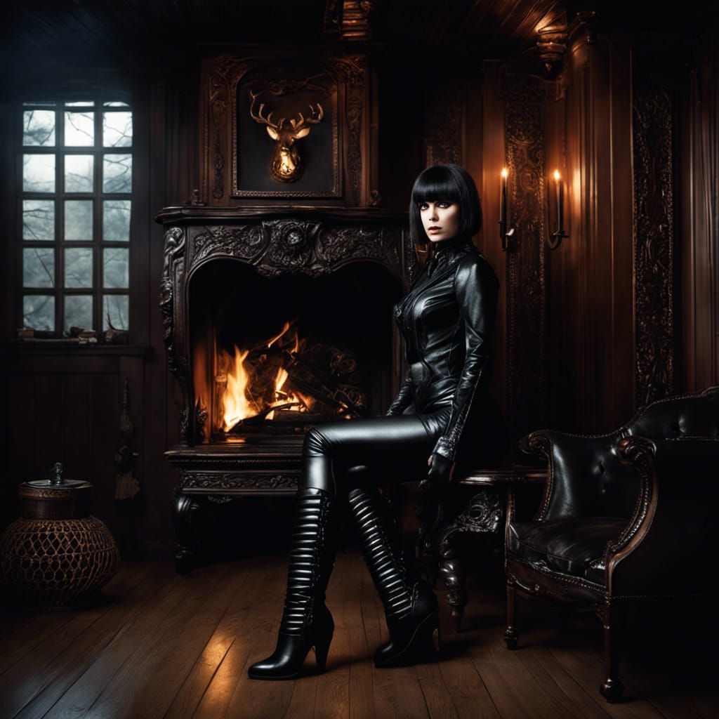 Leather Mistress in Cozy Cabin in the Woods 2