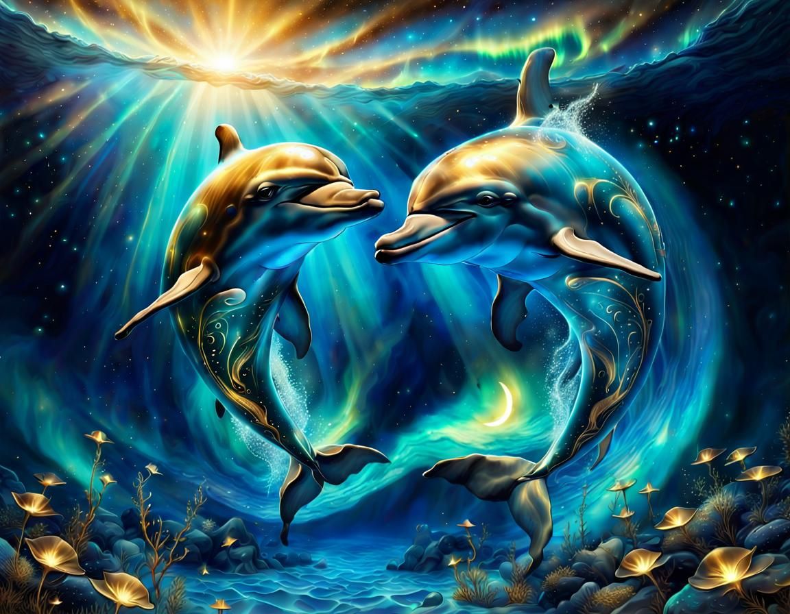 A dolphin couple