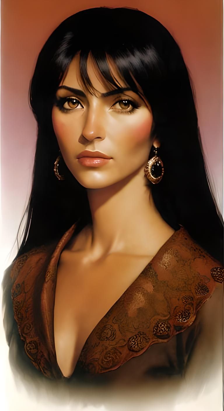 Cowgirl Portrait in Fantasy Art Style