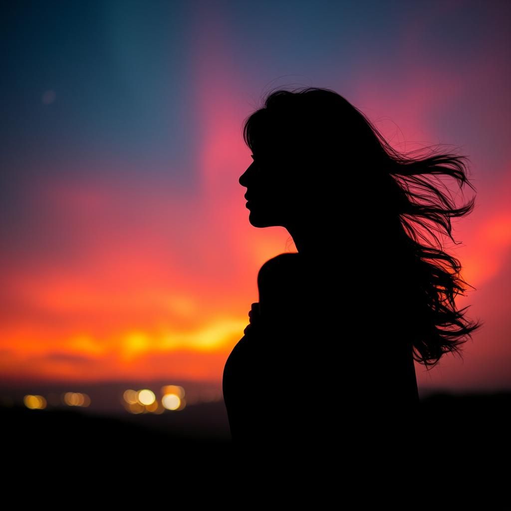 Dreamy Silhouette: A Sci-Fi Nightscape