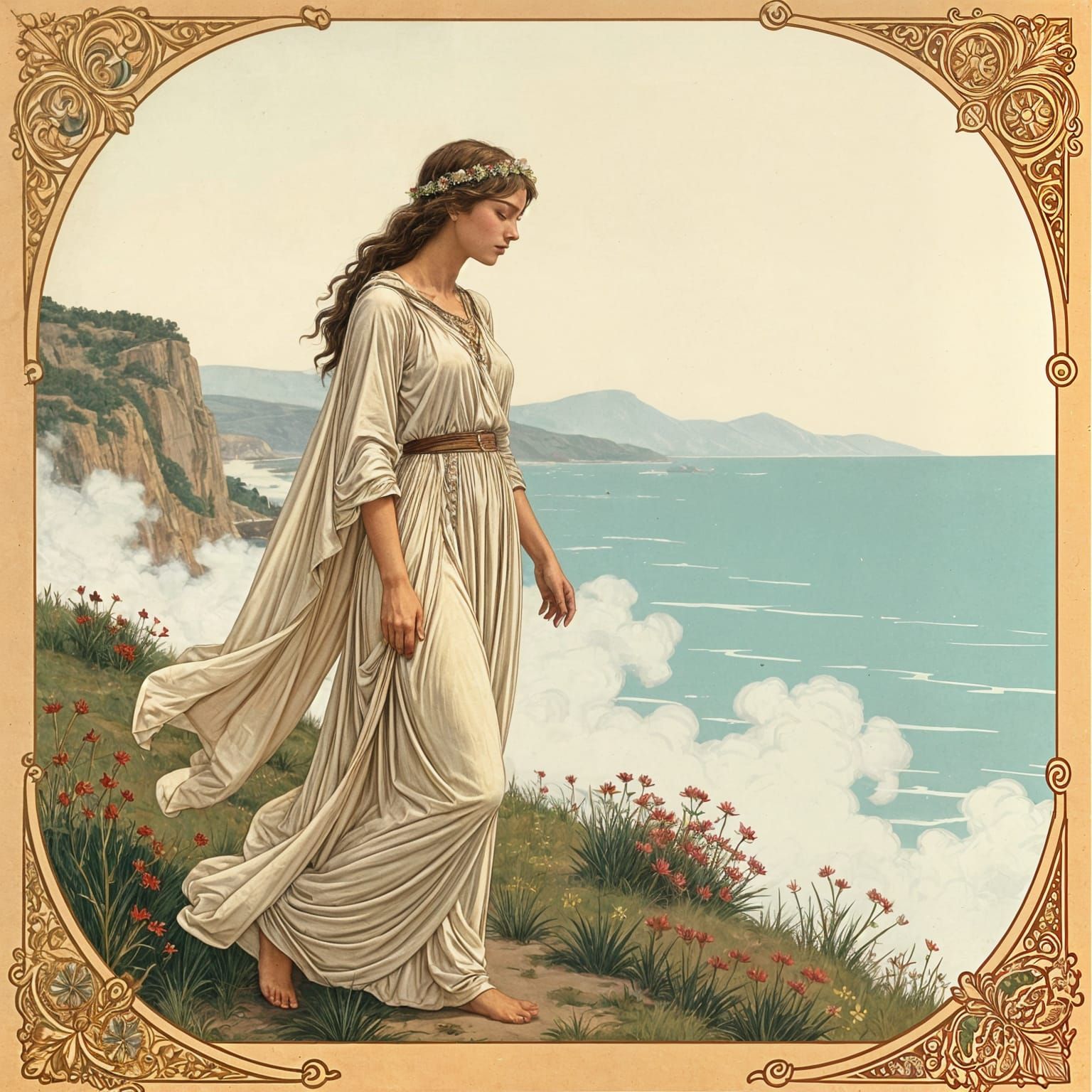 Vestal Virgin Leaving for the Coast