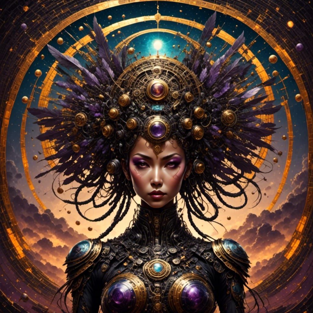 Steampunk Violet Design with Tile Sunshine