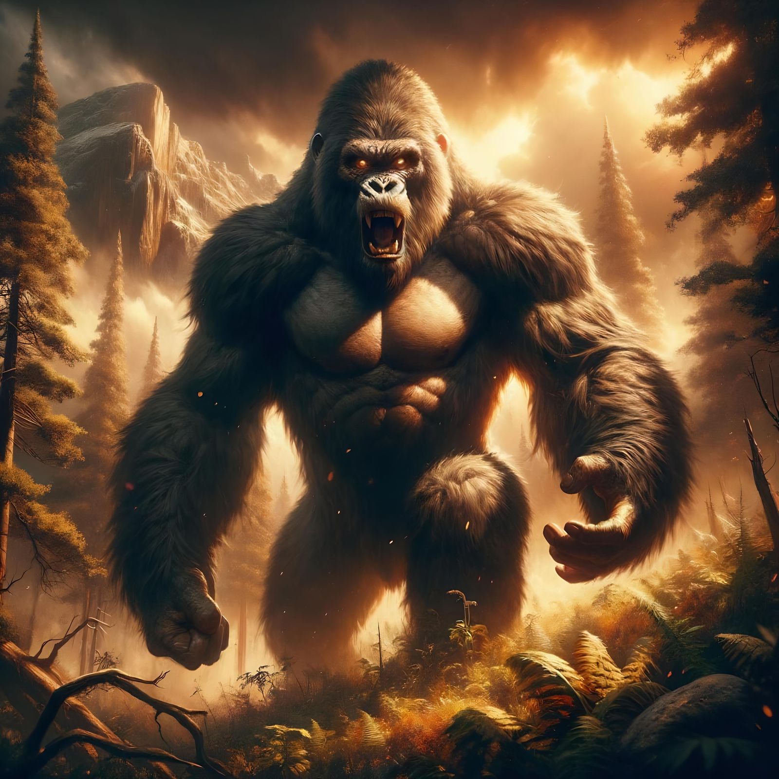 Mythical Fantasy Ape: Guardian of the Forest