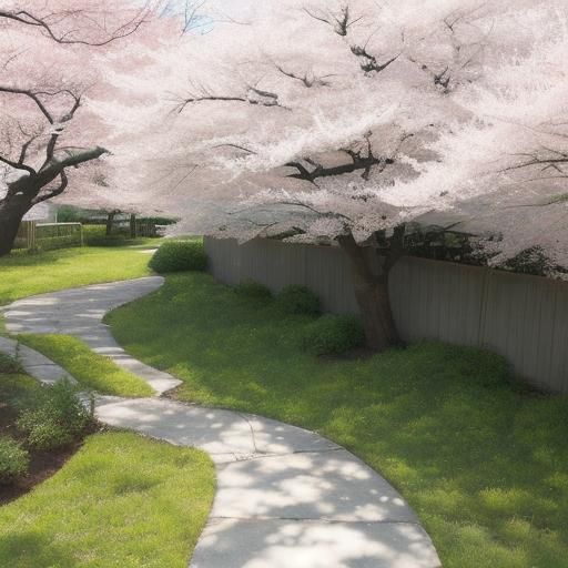 Manga-Inspired Cherry Blossom Portrait in Watercolor Hues
