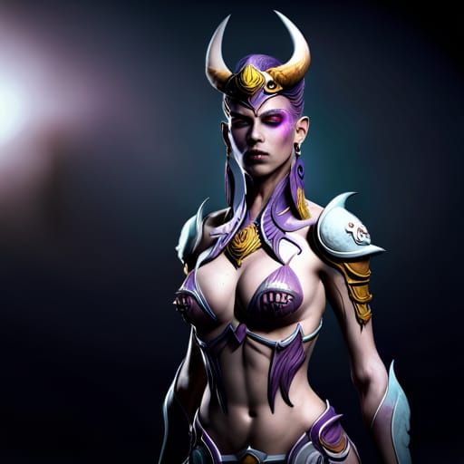 Slaanesh Goddess from Warhammer 40k in 8k