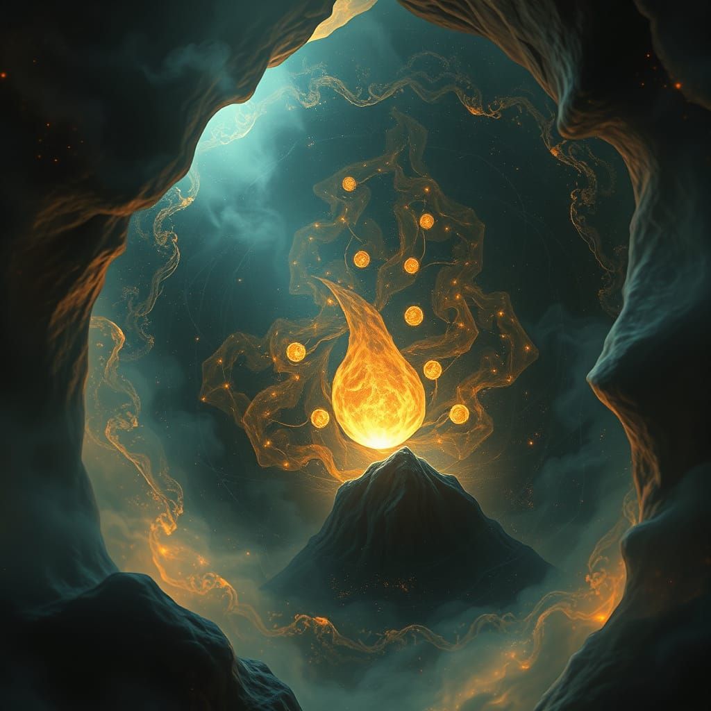 Cosmic Surrealism: Ethereal Chamber of Spectral Forms