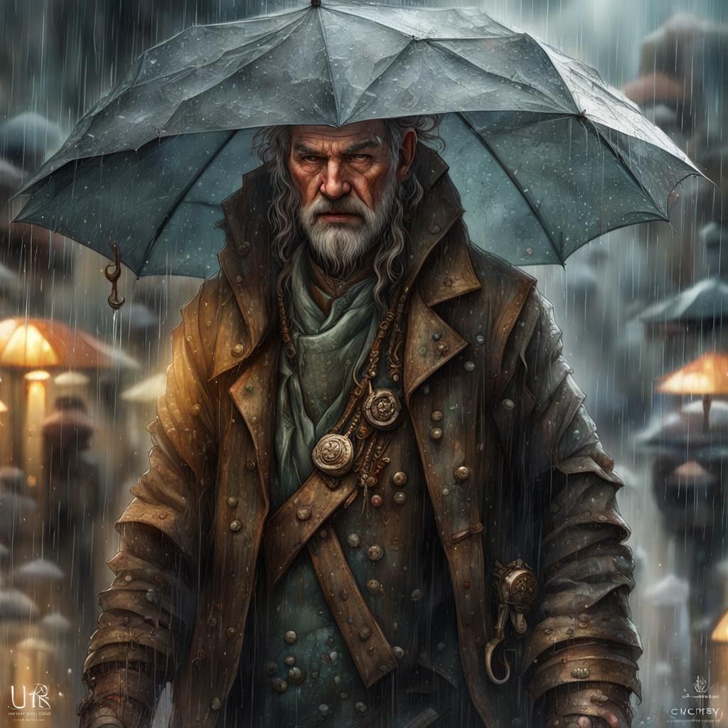 Rogue Trader in Stormy Weather: CG Splash Art