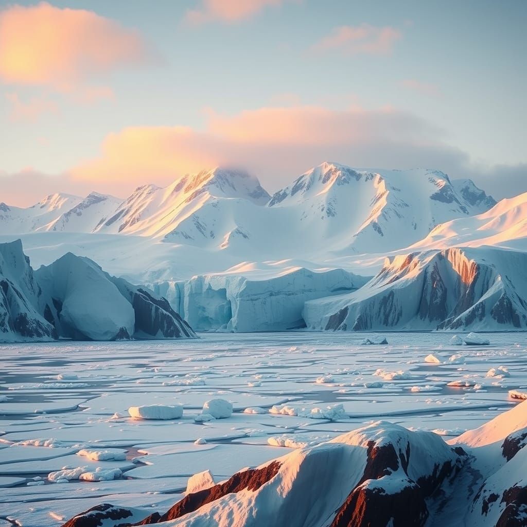 Ethereal Glacial Wonders in Vibrant Triadic Hues