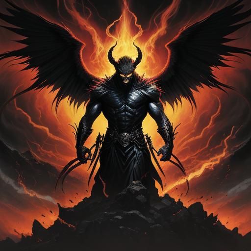 Lucifer claming the soul from human