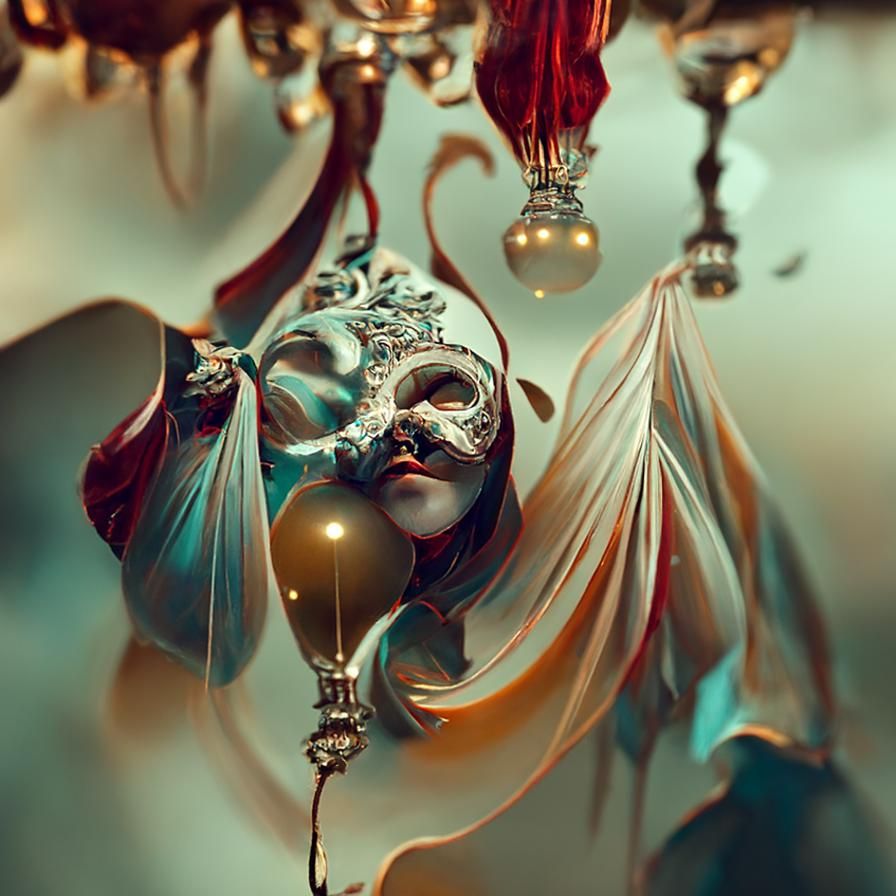Orient Express Masquerade Ball: Hyperrealistic Digital Art
