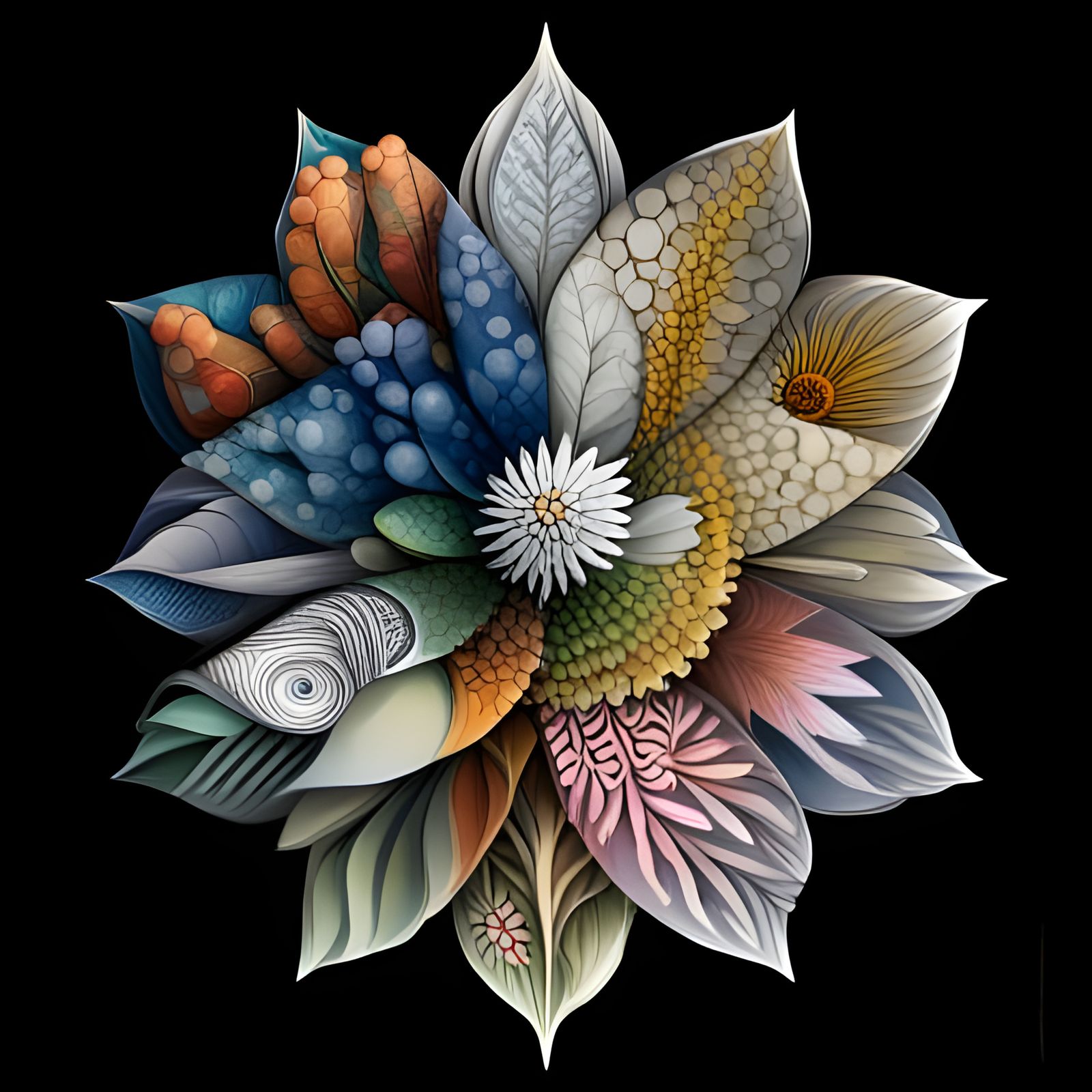 Native Australian Flora and Fauna with Fractal Elements