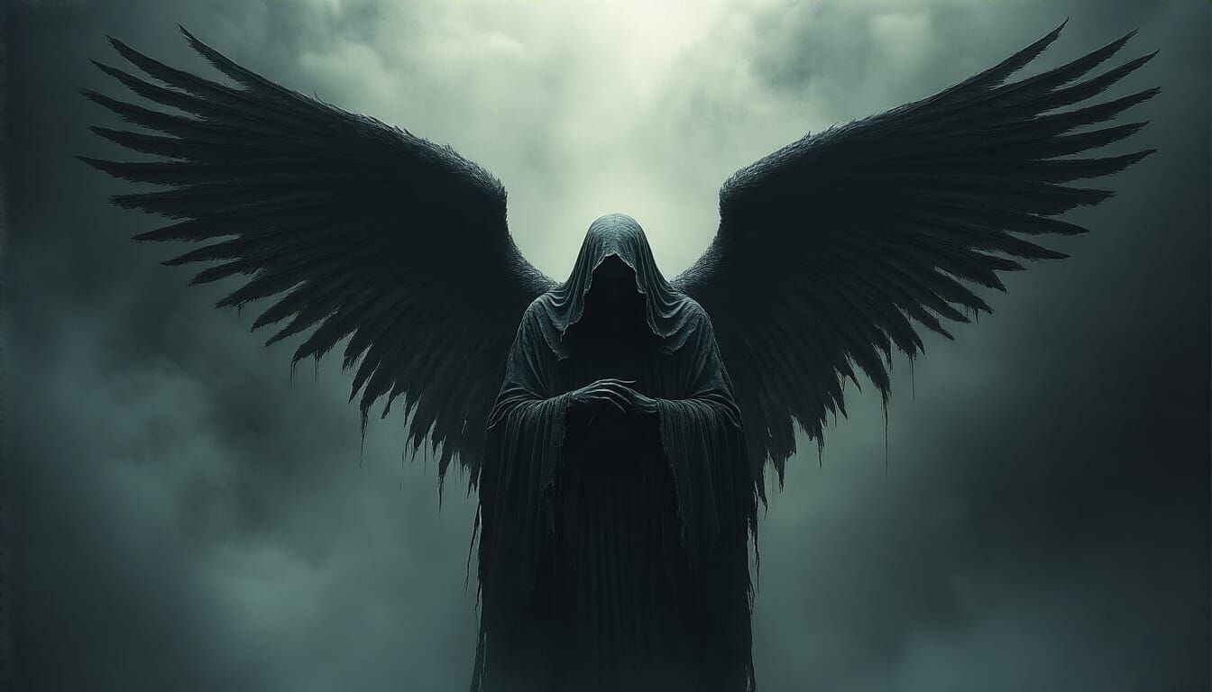 Angel of Death in Eerie Surrealism