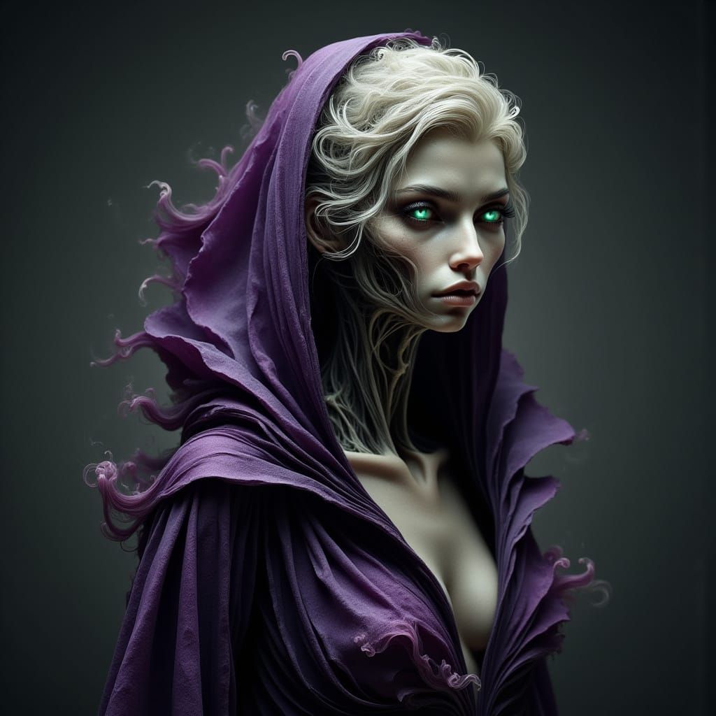 Surreal Cadaverous Sorceress Reveals Ethereal Magic