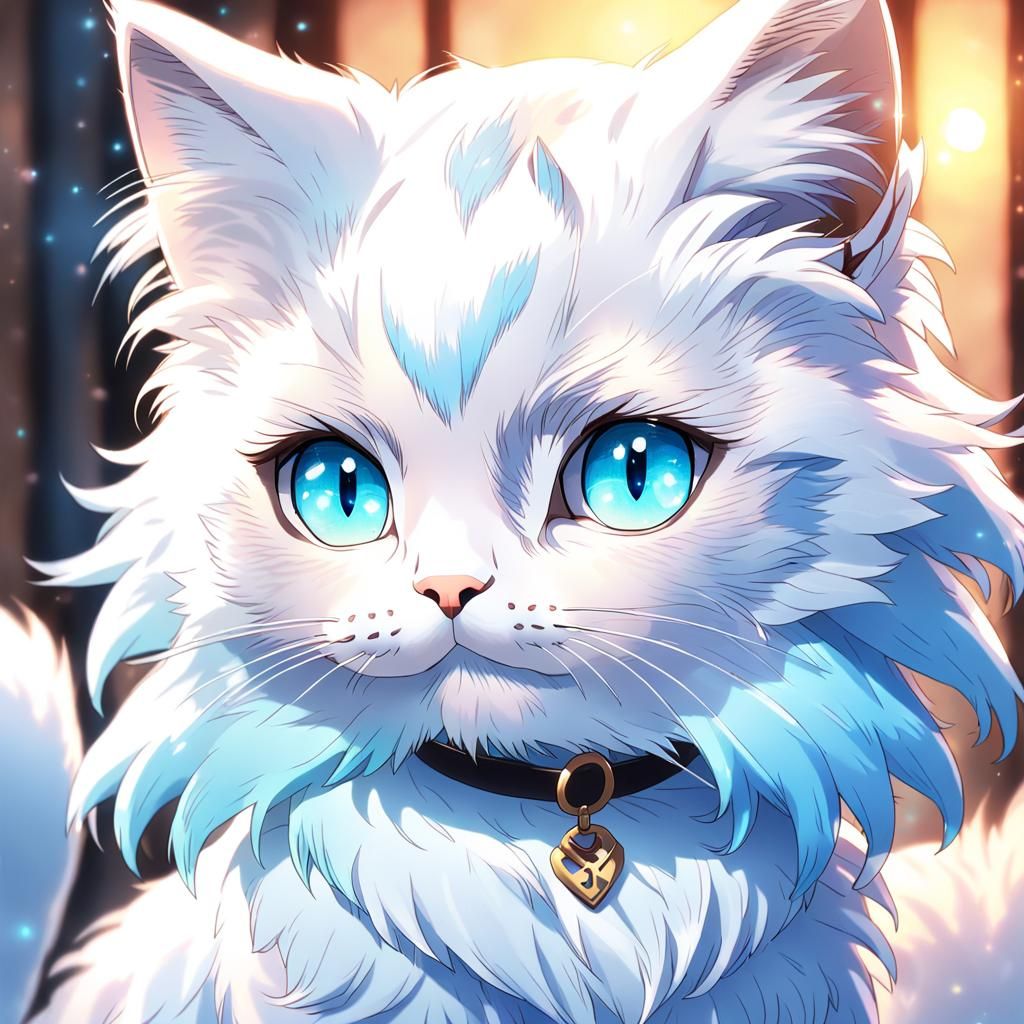 Sweet Cat in Pastel Hues