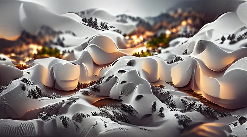 Snowy Alpine Slopes in High Definition