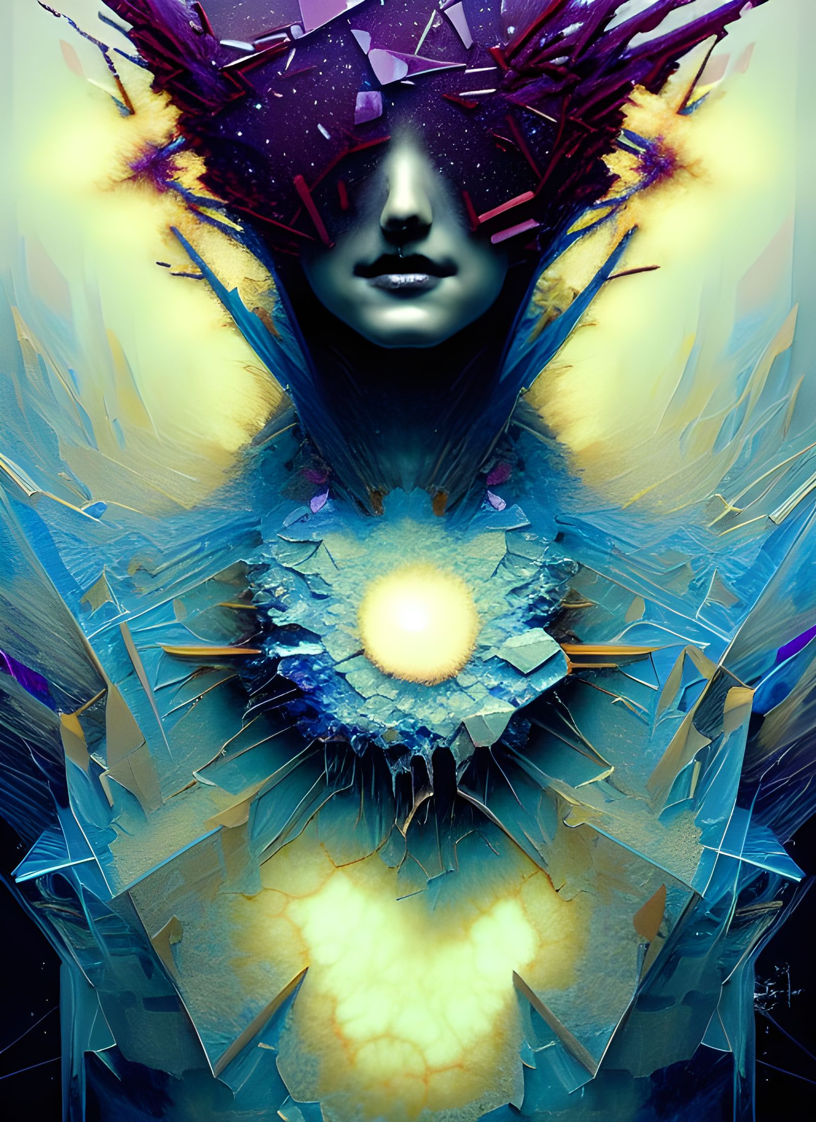 Fractured Supernova: Crumbling Beauty in Voxel Fractals