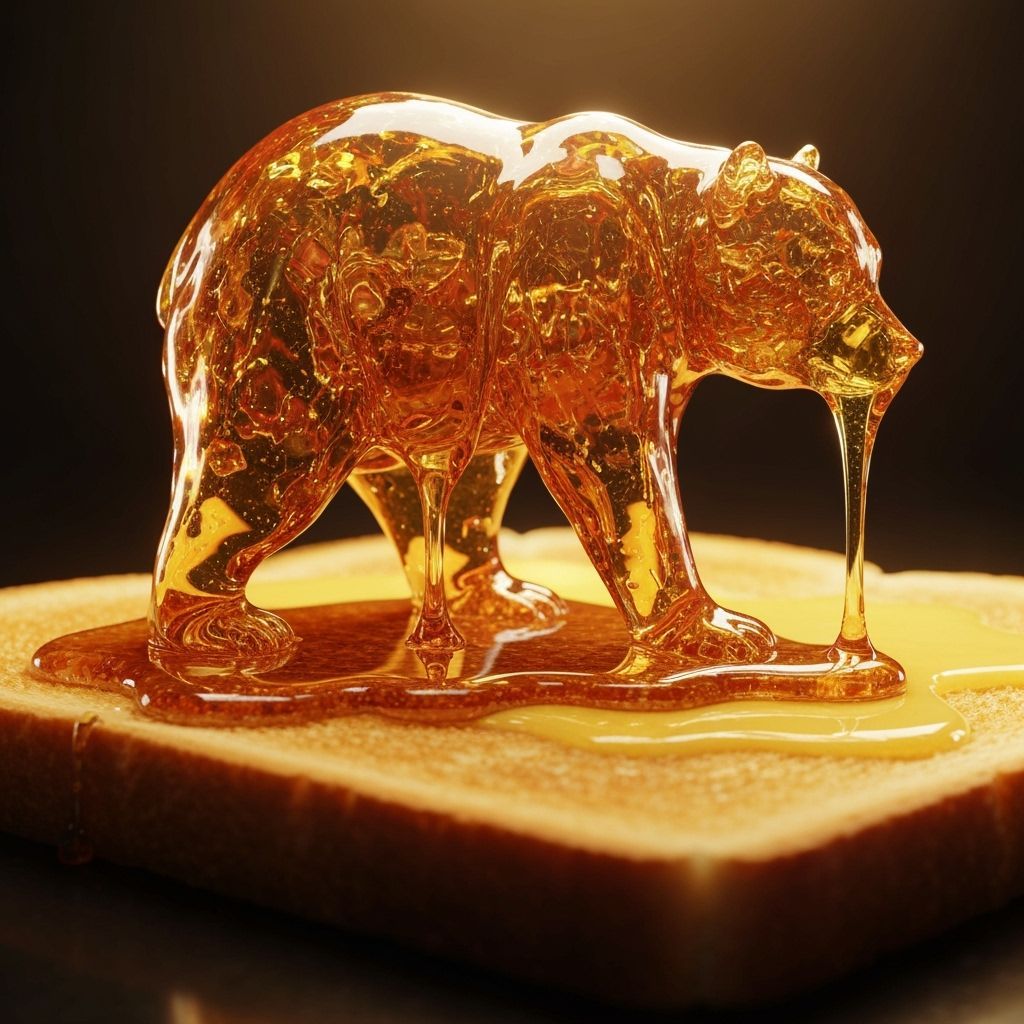 Golden Honey Bear Walks on Buttered Toast