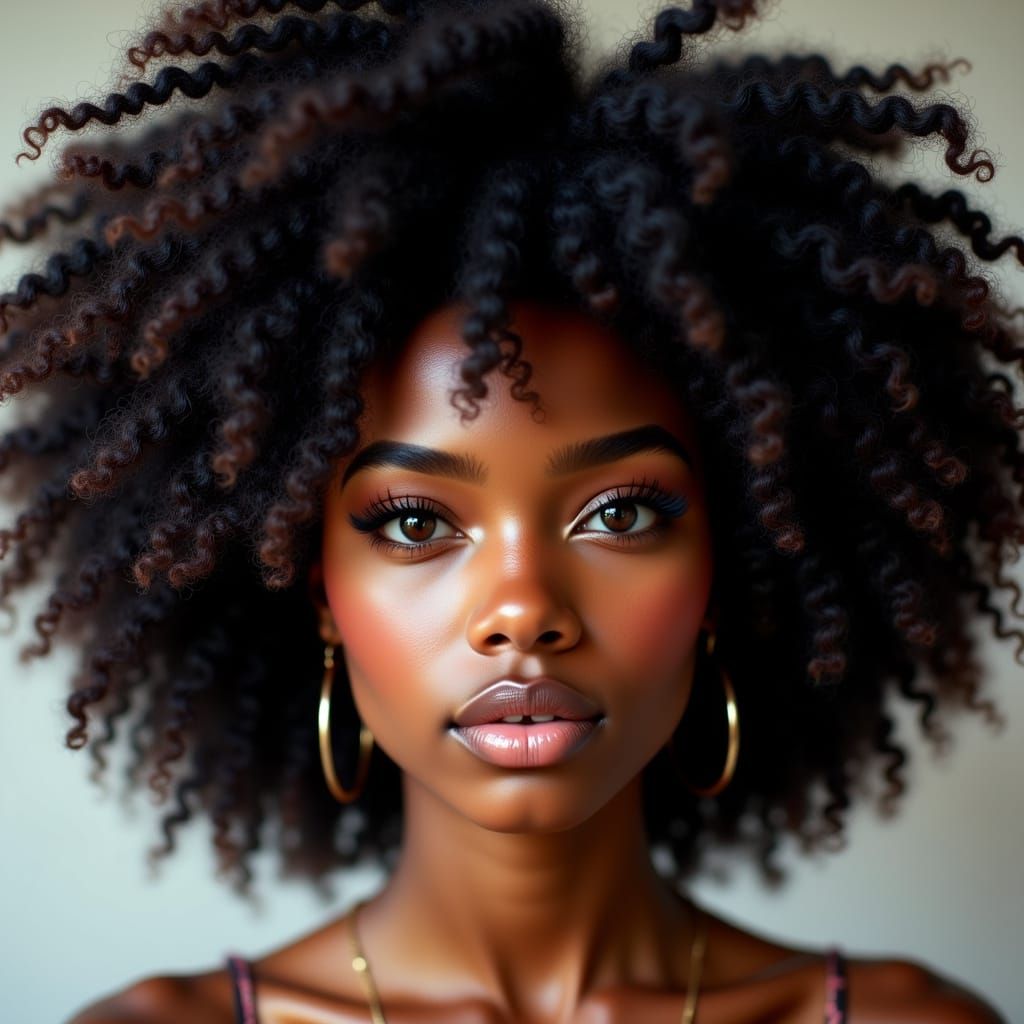 Strong Afro Caribbean Woman Portrait