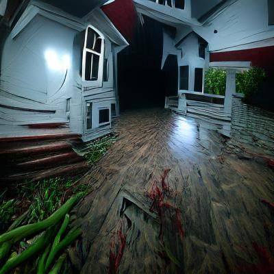 Haunted House Under a Full Moon