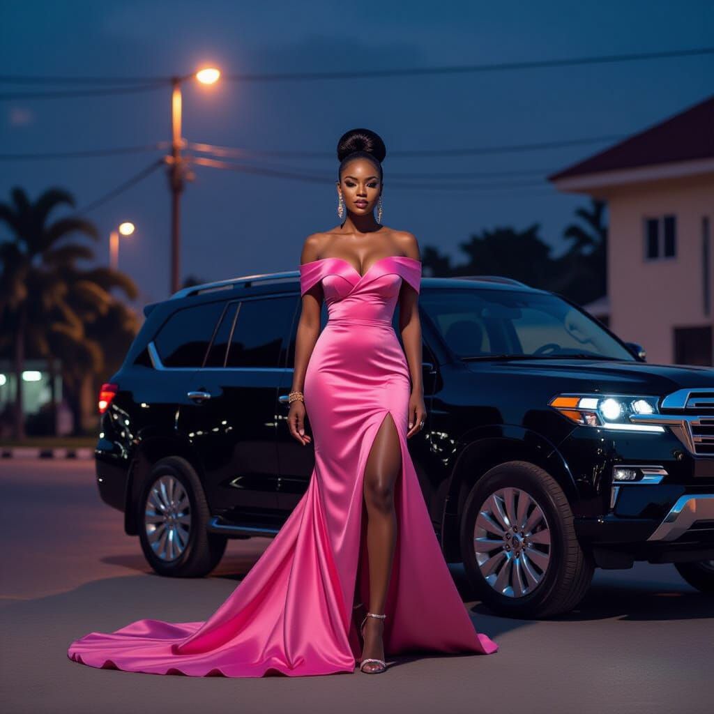 Glamorous Woman in Tactical Clothing, Art Nouveau Style