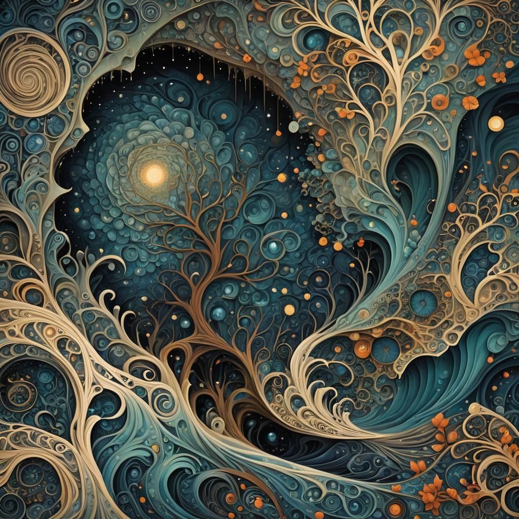 Abstract Fractal Wave Functions with 3D Shading