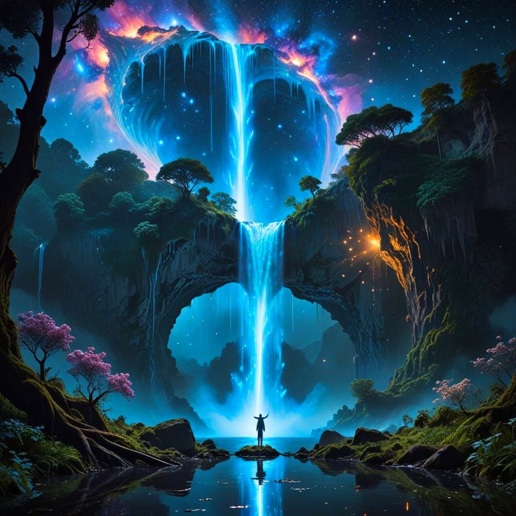 Cosmic Entity Drifts Through the Void in Celestial Double Ex...